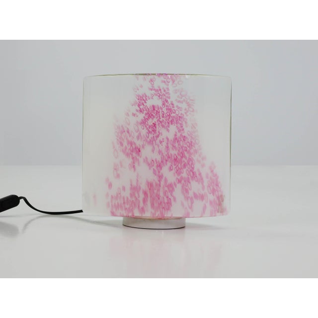 Metal Italian Murano Colored Glass Table Lamp from Leucos, 1980s For Sale - Image 7 of 11