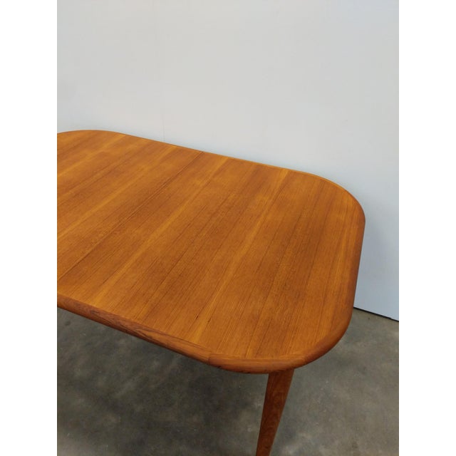Vintage Mid Century Modern Teak Extendable Dining Table For Sale - Image 9 of 11