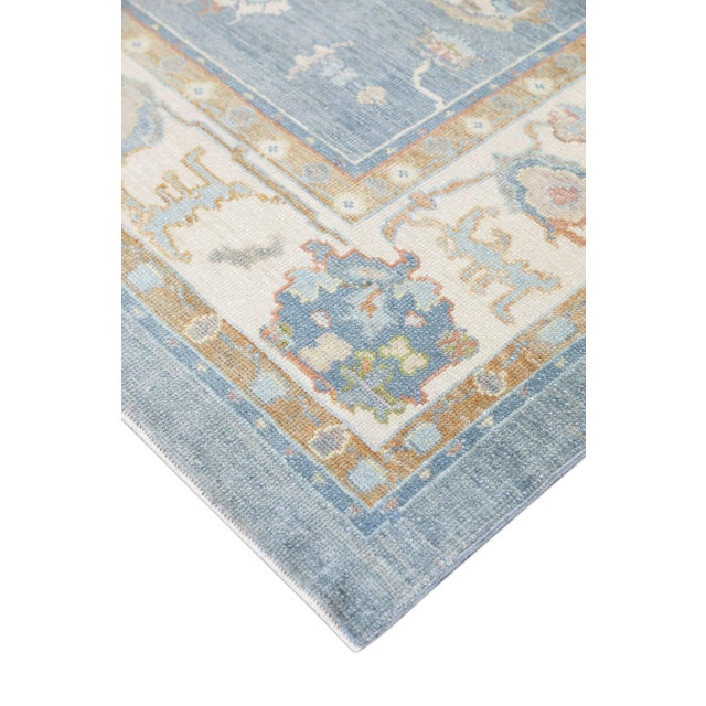 Modern Turkish Oushak Rug 9'4" x 9'9" For Sale In Houston - Image 6 of 10