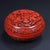 1970s Chinese Red Cinnabar Lacquer Carved Lidded Box For Sale - Image 5 of 10