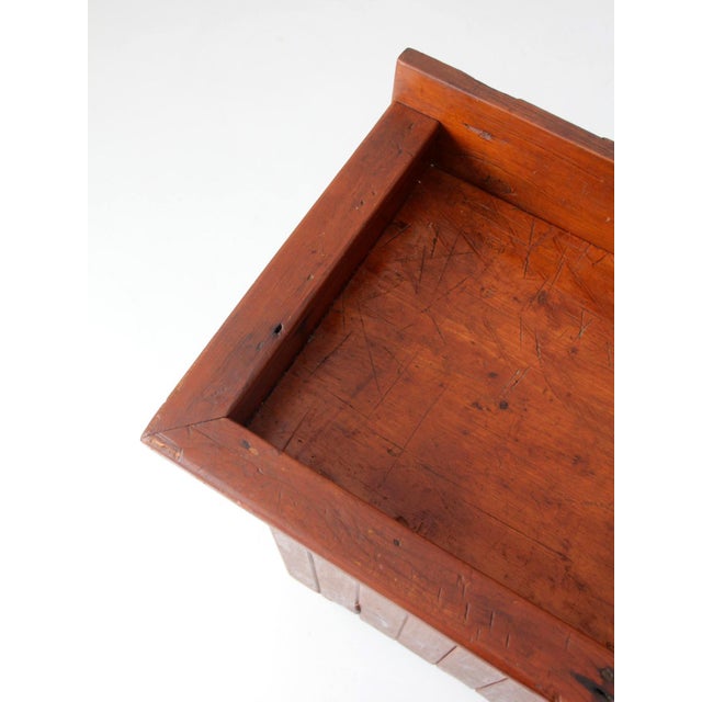 Antique Primitive Wood Dry Sink Cabinet For Sale - Image 4 of 17
