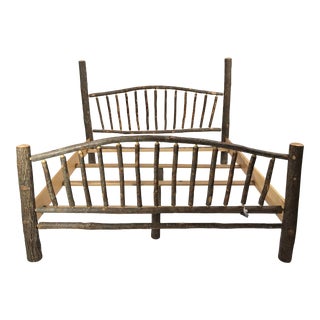 1990s Rustic King Size Bedframe For Sale