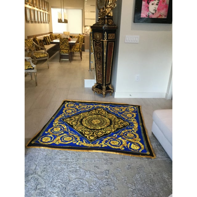 Italian Custom Made Baroque Versace Velvet Throw For Sale - Image 4 of 11