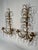 Hollywood Regency Vintage 19.5" Italian Tole and Crystals Candle Sconces - A Pair For Sale - Image 3 of 17