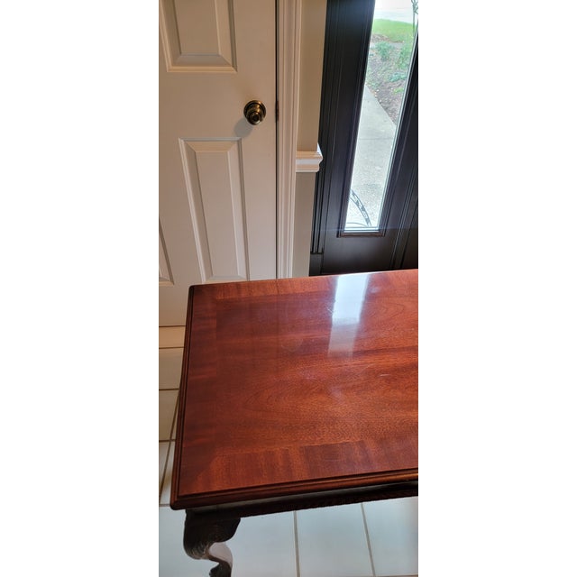 1980s 1980s Ethan Allen Chippendale Style Ball and Claw Foot Cherry Side Table For Sale - Image 5 of 15