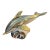 Vintage MCM Royal Crown Derby Striped Dolphin on Wave Figurine For Sale