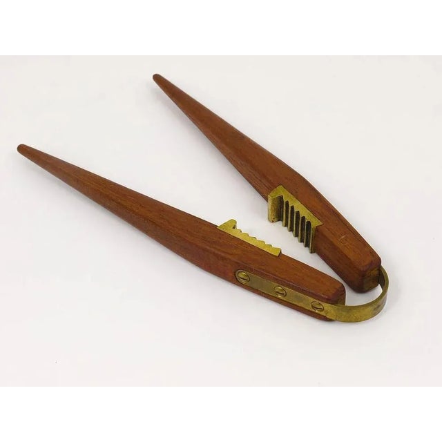 Mid-Century Teak and Brass Nutcracker by Poul Knudsen, Denmark, 1950s For Sale - Image 4 of 10