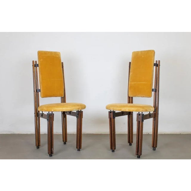 Set of Italian Modern Walnut Chairs, 1960s For Sale - Image 12 of 12