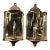 1980s Vaughn Brass & Curved Plexiglass Wall Lanterns - a Pair For Sale