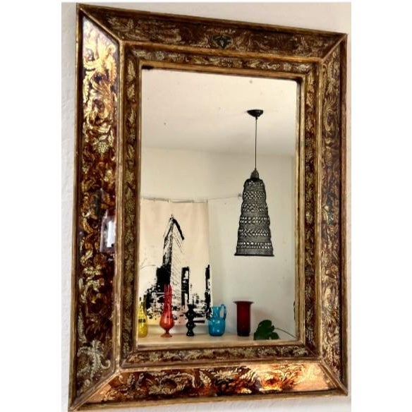 Rare Antique Florentine Verre Églomisé Mirror Dragons & Grotesques c.1850–1880 For Sale - Image 16 of 16