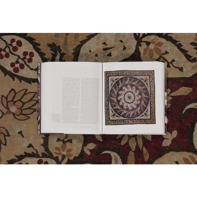 Antique Bessarabian Square Tapestry in Red & Brown Floral Patterns- Rug & Kilim For Sale - Image 9 of 10