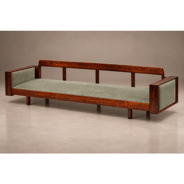 Brazilian Modern Rosewood Sofa in Celadon Mohair by Celina, Brazil, 1960s For Sale - Image 16 of 18