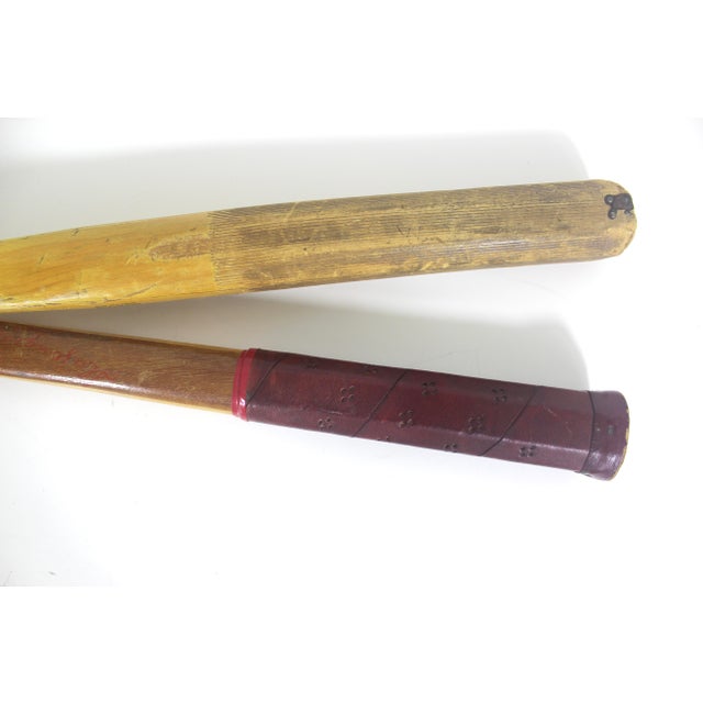 Early 20th Century Curated Set of Antique Sport Tennis Rackets for Designer Decorating Wood Racquet Set of Two Sports Equipment Memorabilia For Sale - Image 5 of 11