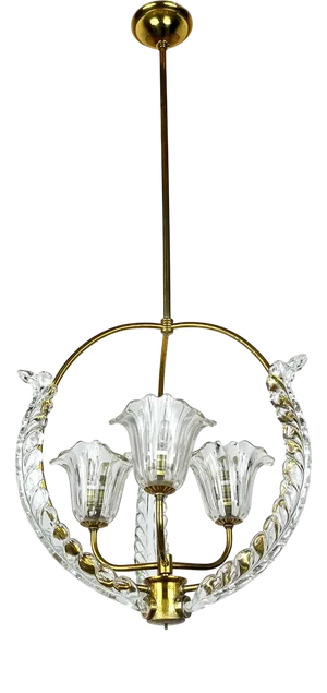 Murano Chandelier by Ercole Barovier Barovier & Toso, 1930s
