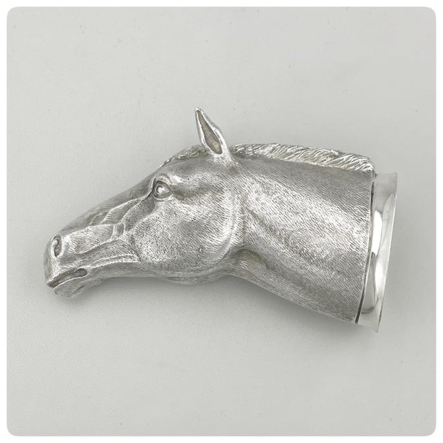 English English Sterling Silver and Vermeil Jubilee Stirrup Cup, London, 1977 For Sale - Image 3 of 7