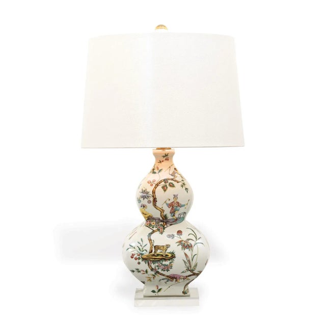 Chinoiserie Scalamandre Maison by Port 68 Chinoise Exotique Lamp with Ivory Lizard, 31"H For Sale - Image 3 of 3