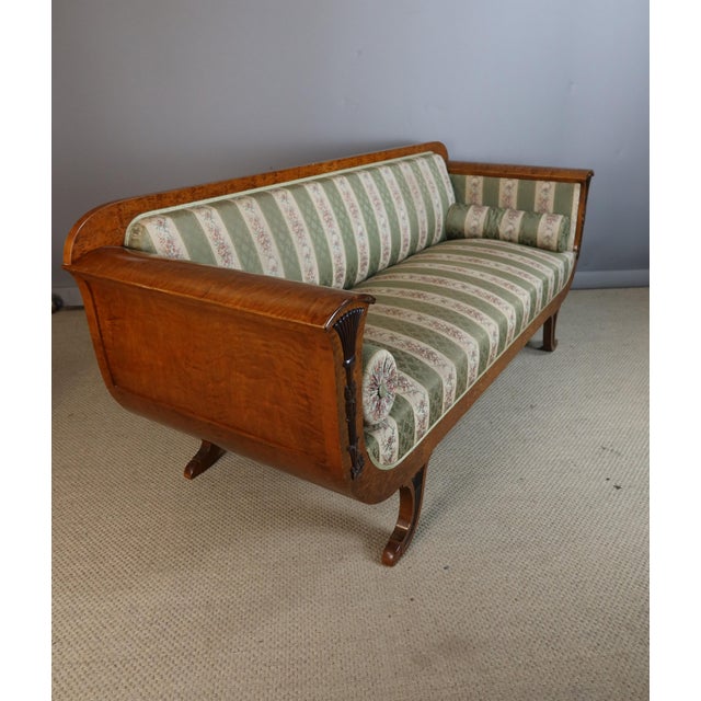 Brown Restoration Sofa Bench, 1920s For Sale - Image 8 of 11