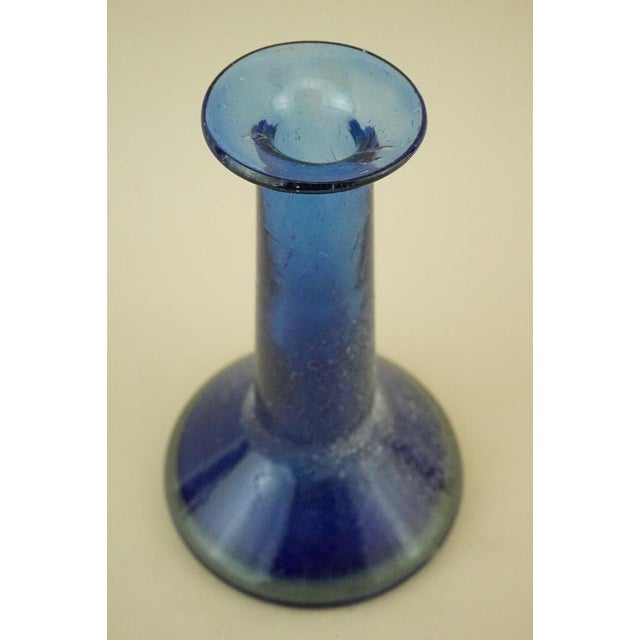 Blue Murano Glass Cruet Vase, Italy, 1940s For Sale - Image 8 of 18