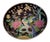 Antique Cloisonne Japanese "Nippon" Hand Painted Enamel Peacock Floral Bowl Marked For Sale