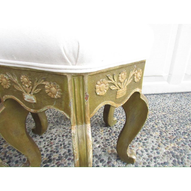 Pair of Antique Painted French Footstools For Sale - Image 9 of 18
