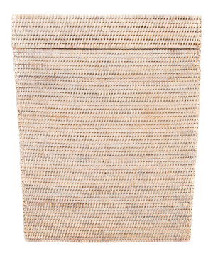 Artifacts Rattan Rectangular Hamper with Hinged Lid in White Wash
