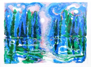 Ronald Julius Christensen, "Moon Mist," Lithograph