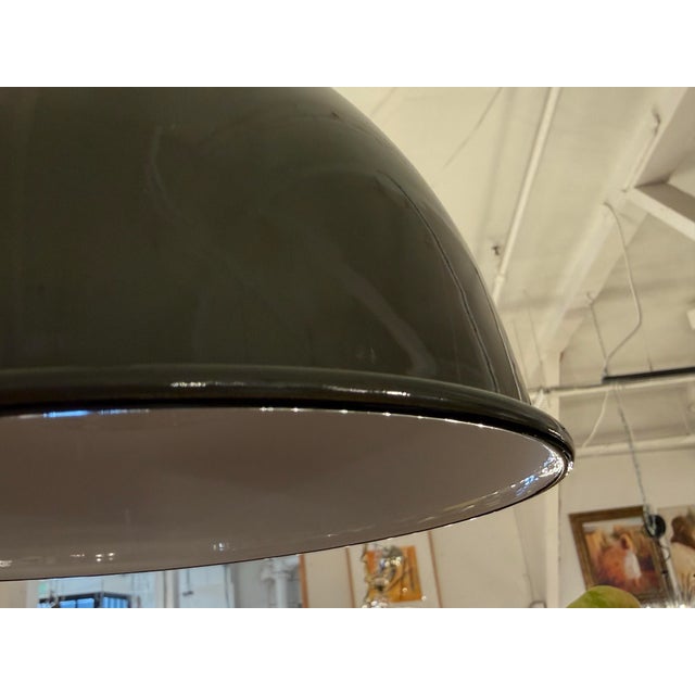 Metal Schoolhouse Electric Apartment Pendant Light For Sale - Image 7 of 12