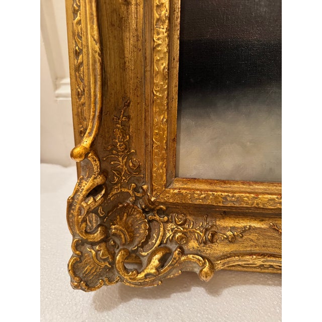 Original G. Becciani 1968 Floral Oil Painting in Hand Carved Gilded Frame For Sale - Image 11 of 12