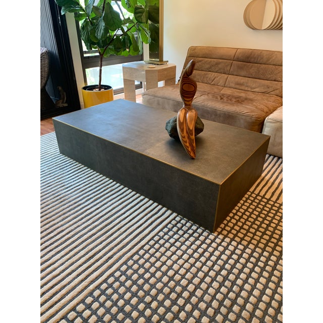 Restoration Hardware Shagreen Plinth Coffee Table Chairish