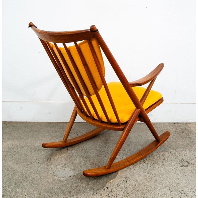 Mid-Century Danish Modern Teak Rocker Attributed to Frank Reenskaug for Bramin For Sale - Image 4 of 9