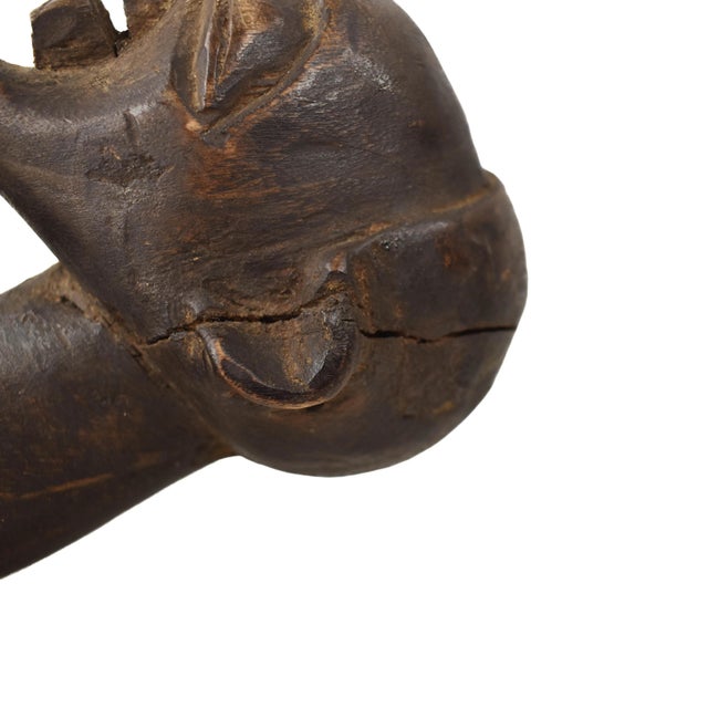 Early 20th Century Early 20th Century Luba Divination Plank Four Faces For Sale - Image 5 of 9
