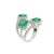 Not Yet Made - Made To Order 4.11ct Zambian Emerald & Diamond Three Row Ring Size 7 in 14k White Gold For Sale - Image 5 of 10