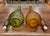 Pair of Vintage Glass Genie Bottles - Amber Diamond and Green Hobnail For Sale - Image 15 of 15