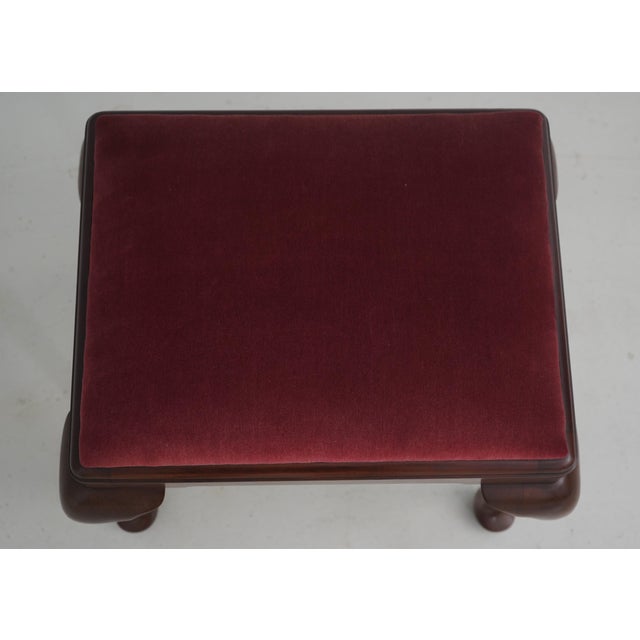Queen Anne Henkel Harris Queen Anne Cherry Ottoman or Stool For Sale - Image 3 of 12