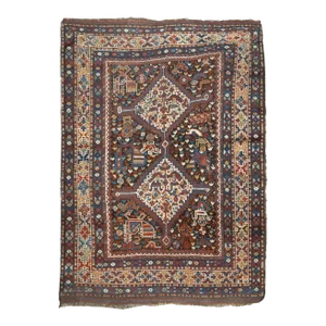 Antique Persian Qashqai Rug 4'7'' x 6'5''