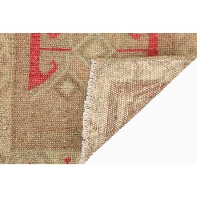 Mid-Century Modern Vintage Mini Turkish Kars Rug For Sale - Image 3 of 3