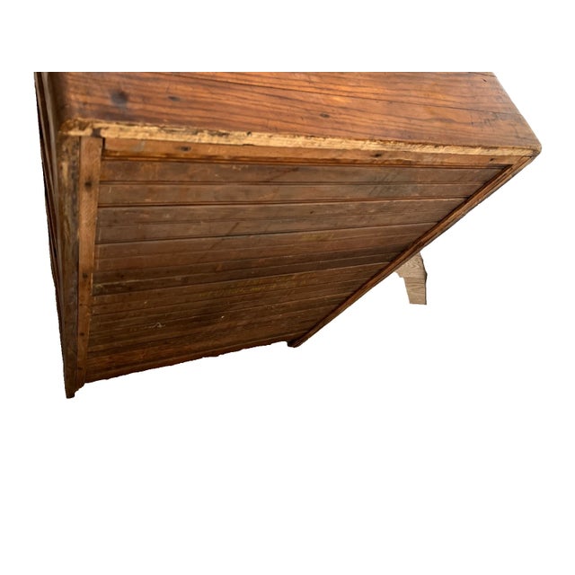 Antique Ice Box Three Storage Cabinets, Oak, Brass Latches, Three Racks, 1920's For Sale - Image 13 of 13