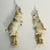 Cute Pair of Standing Rabbit Figurines mounted on brass bases as lamp finials.