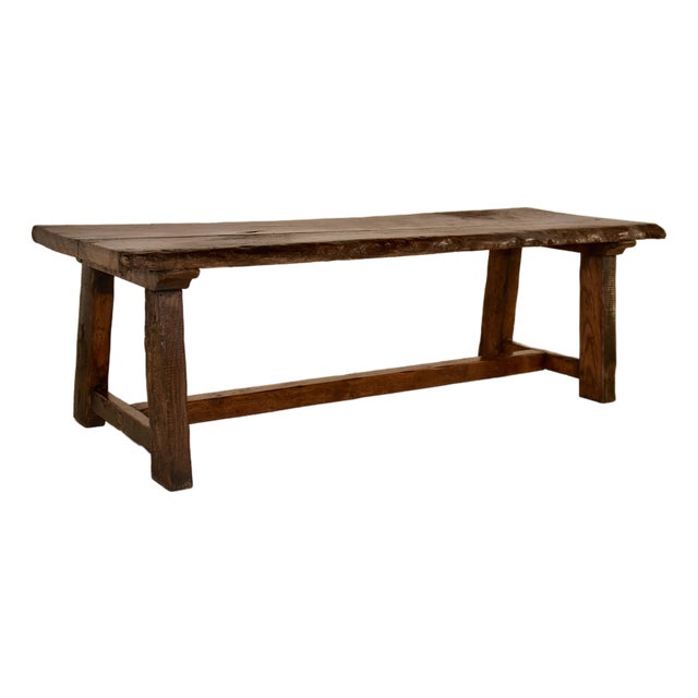 19th Century Chestnut Live Edge Coffee Table From France For Sale