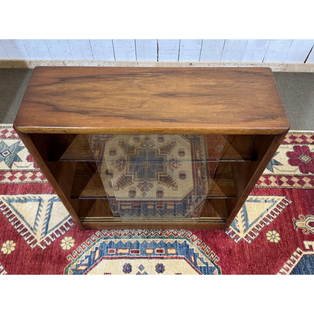 Late 20th Century English Walnut Display Cabinet, 1970s For Sale - Image 5 of 13