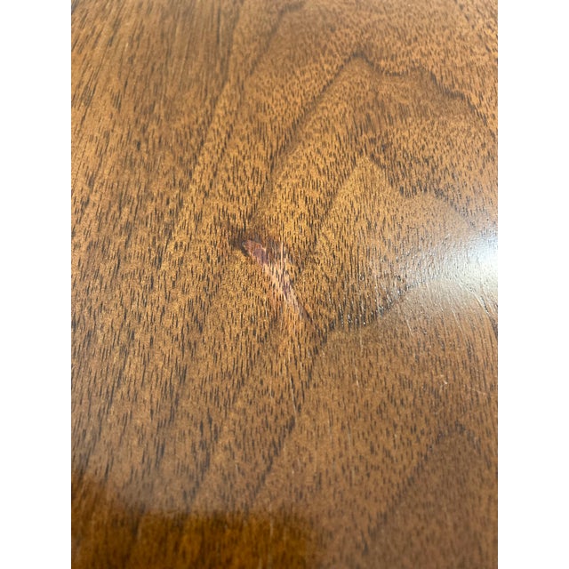 Wood Mid 20th Century Transitional Soft Brutalist Style Dining Room Table For Sale - Image 7 of 10