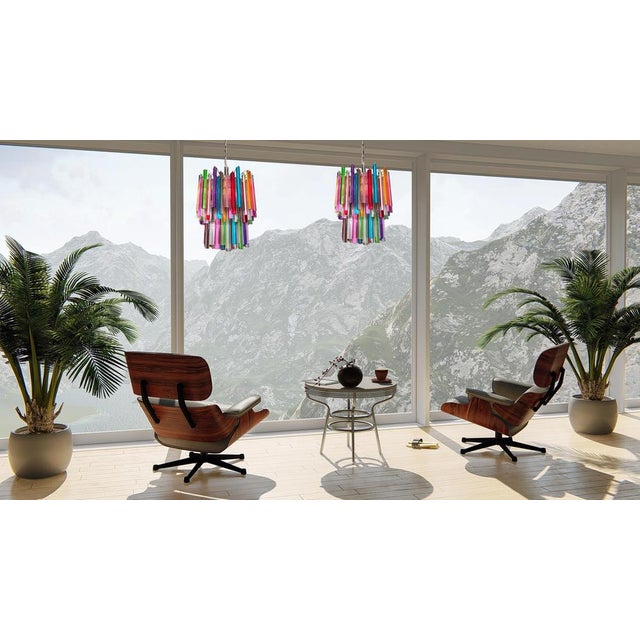 Italian Multicolored Prism Arlecchino Chandelier, Murano, 1970s For Sale - Image 13 of 18
