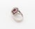 Purple Purple Gemstone, Diamond, and 10k White Gold Cocktail Ring For Sale - Image 8 of 8