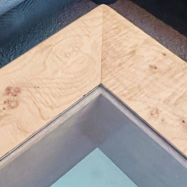 Coffee Post-Modern Hand-Made Tiered Coffee Table of Burled. Maple and Glass by Richard Read For Sale - Image 8 of 11