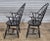 Pair of Warren Chair Works Sack Back Windsor Arm Chairs Bench Made Black Finish For Sale - Image 9 of 10