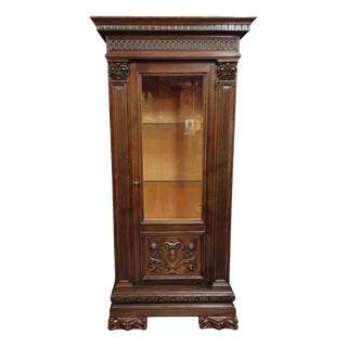 Antique Renaissance-Style Display Cabinet in Carved Wood, 1800s For Sale