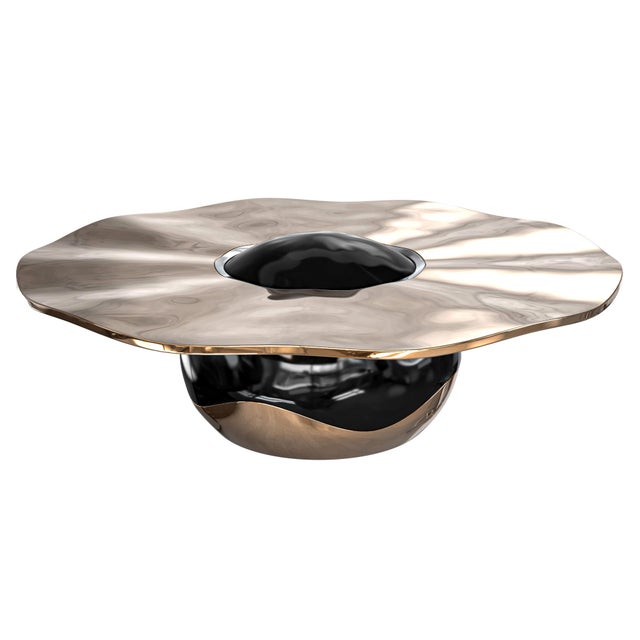 Not Yet Made - Made To Order "Capriccio" Coffee Table With Bronze, Handcrafted For Sale - Image 5 of 8