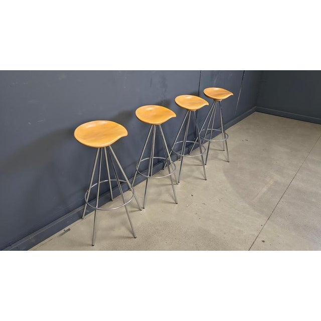 Wood Jamaica Swivel Bar Stools by Pepe Cortès for BD Barcelona, 1990s, Set of 4 For Sale - Image 7 of 15