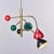 Brass Adjustable Three Light Brass and Multi Colored Fixture Attributed to Stilnovo For Sale - Image 8 of 13