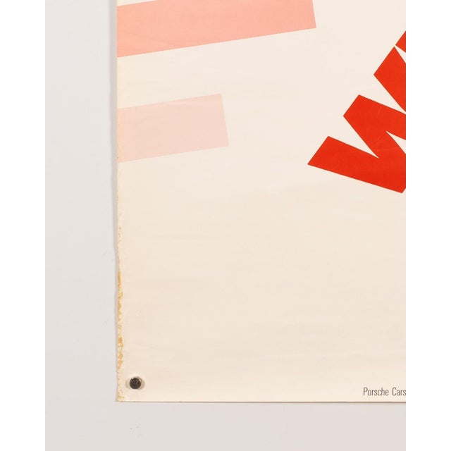 Paper Vintage Porsche Poster, 1987 For Sale - Image 7 of 9